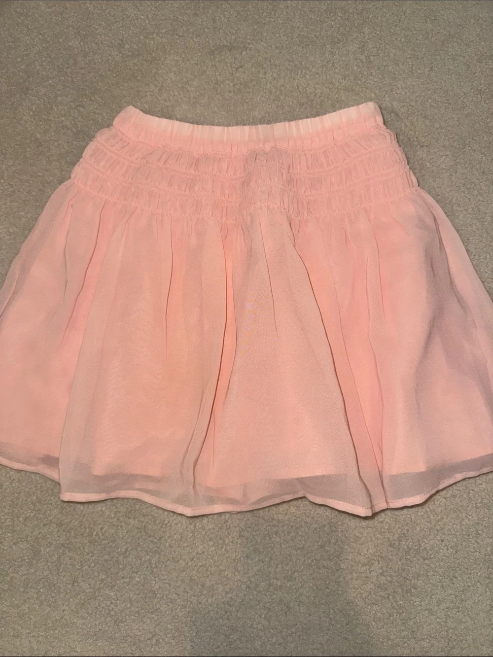 Carter's Light Pink Chiffon Smocked Waist Skirt